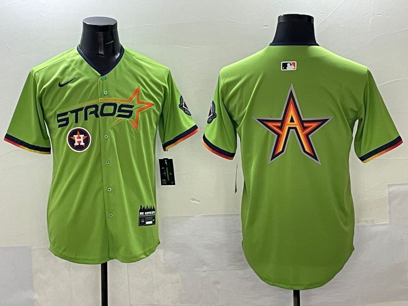 Men Houston Astros Blank Green three generations Joint Name 2025 Nike MLB Jersey style 10->houston astros->MLB Jersey